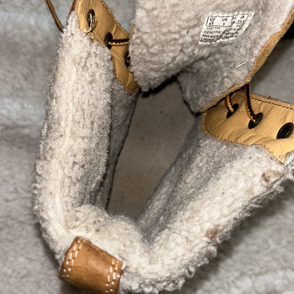 TIMBERLAND Tan LEATHER Lined BOOTS 39975M🥾Size 5.5 Men’s/38 Euro - Picture 11 of 13